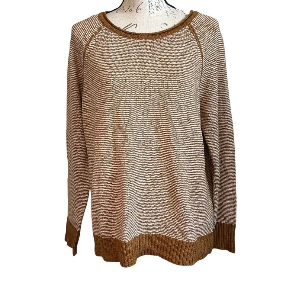 Pulse Idyllic Moments Knit Pullover Sweater Ginger Brown XL